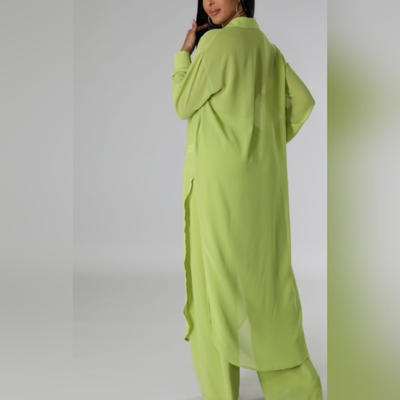 008.🔴  HIGH WAISTED WIDE LEG PANT SET - Picture 3 of 6